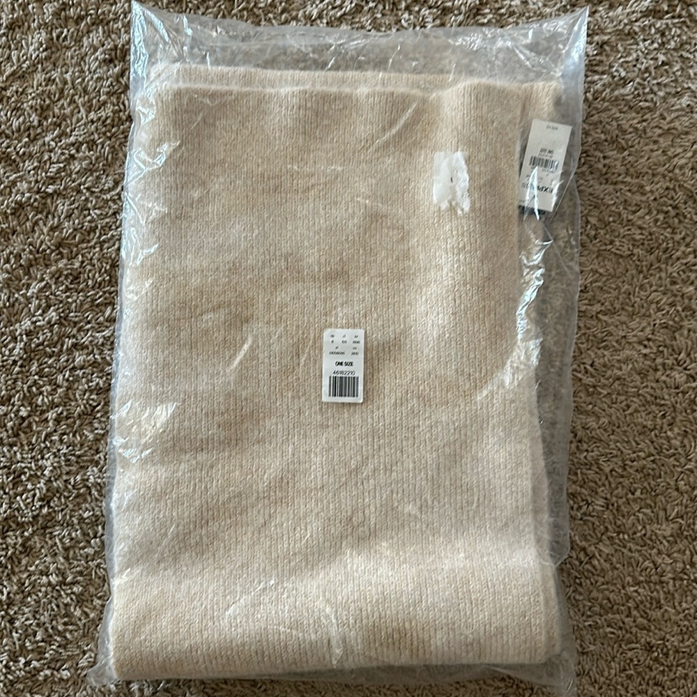 NWT Express winter scarf - oatmeal color with gold flecks.